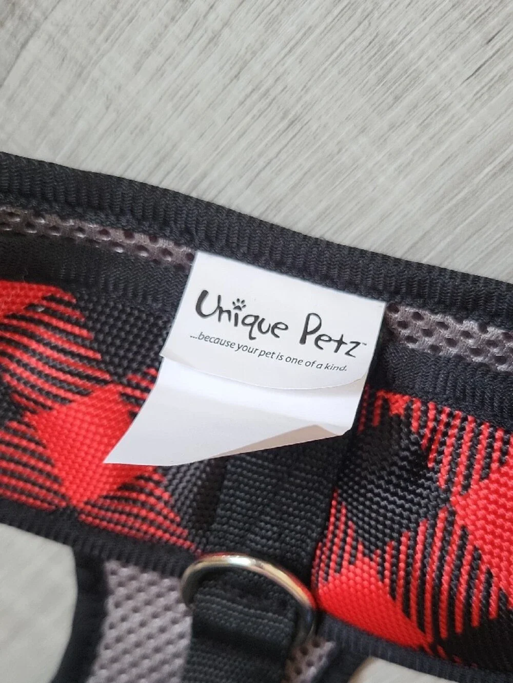 3 For $12 - Buffalo Plaid Dog Harness - Red & Black